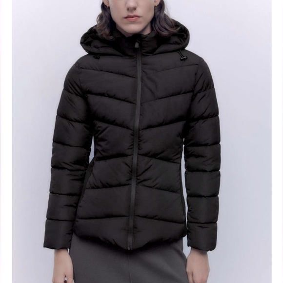 NWT Zara Hooded Quilted Jacket - Picture 5 of 10
